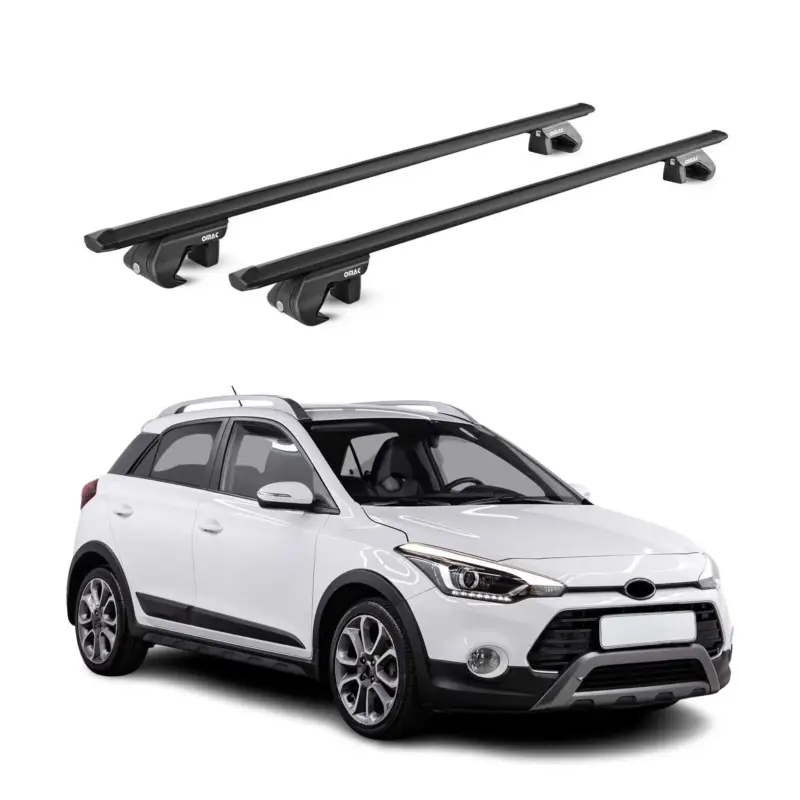 Dachträger Grundtäger für Hyundai i20 Active GB 2015-2020 90kg Alu Schwarz ABE Bestseller