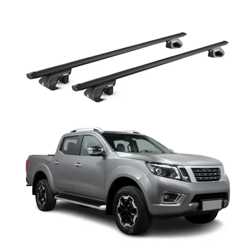 Dachträger Grundtäger für Nissan Navara D23 2015-2023 4 tür 90kg Alu Schwarz ABE Neu Im Sortiment