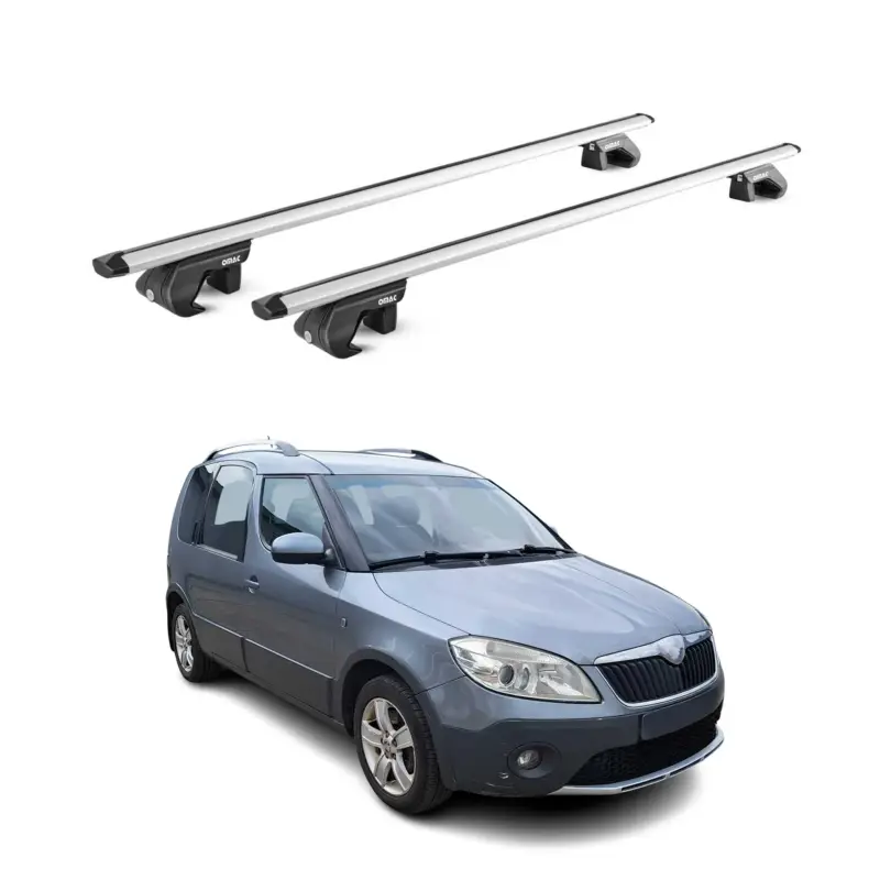 Letzte Chance Dachträger für Skoda Roomster / Praktik / Scout 2006-2015 5 tür 90kg Grau 2x ABE