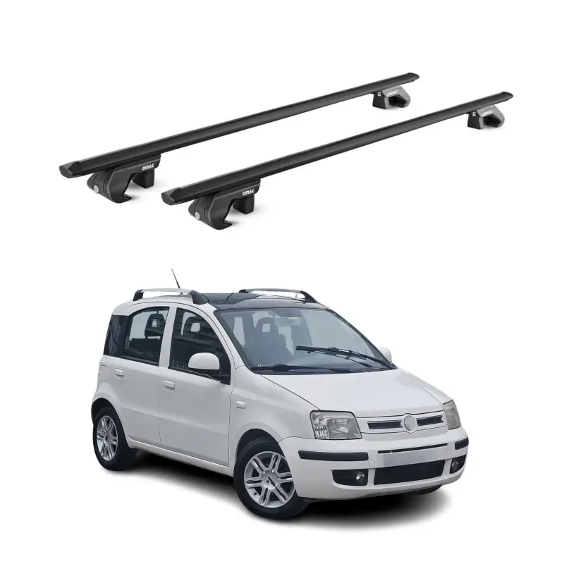 Schneller Versand Dachträger Grundtäger für Fiat Panda III Cross 2012-2026 90kg Alu Schwarz 2x ABE