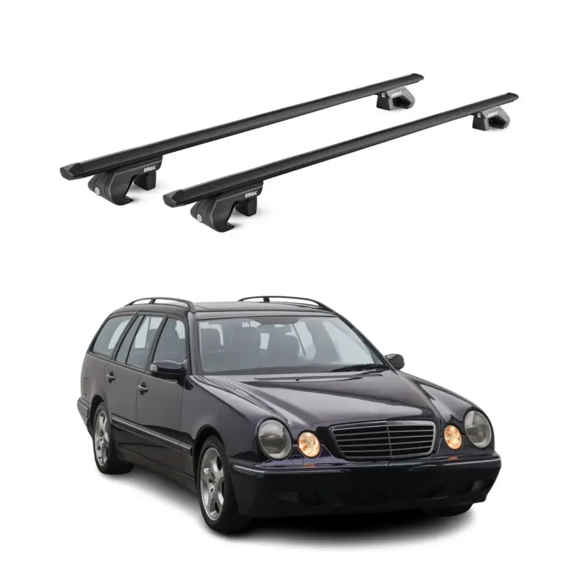 Garantierte Lieferung Dachträger für Mercedes E Klasse S210 S211 T-Modell 1996-2009 90kg Schwarz 2x