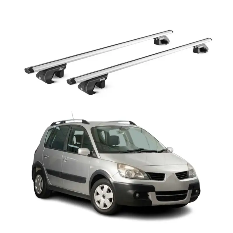 Neue Kollektion Dachträger für Renault Scenic II Conquest 2007-2009 5 tür 90kg Alu Silber 2x ABE