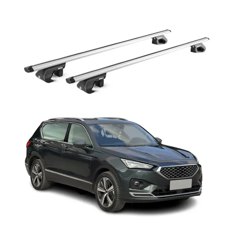 Jetzt Kaufen Dachträger Grundtäger für Seat Tarraco 2018-2024 5 tür 90kg Alu Silber 2 tlg ABE