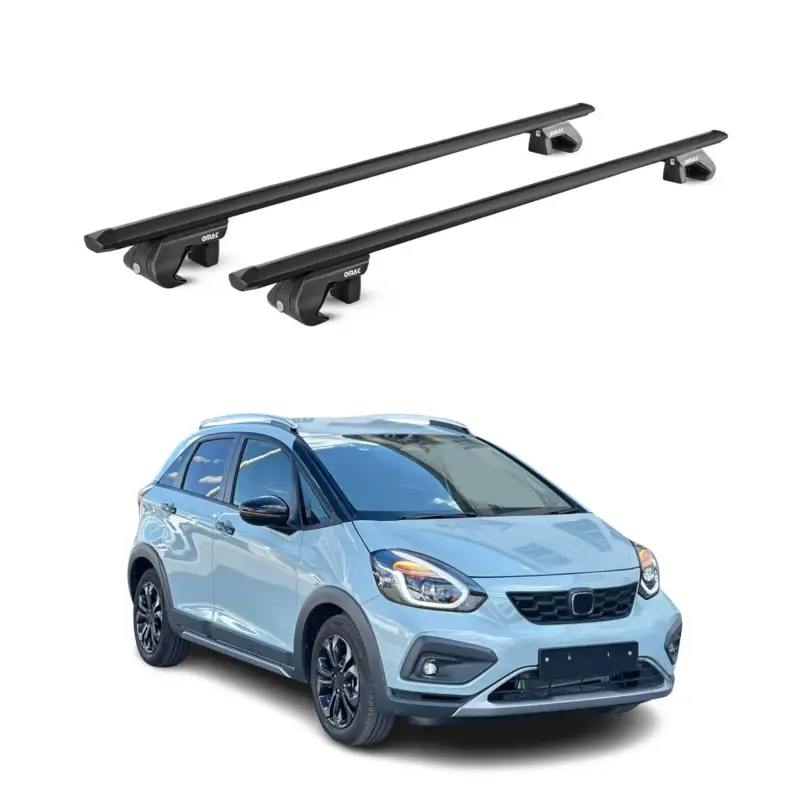Dachträger Grundtäger für Honda Jazz Crosstar 2020-2026 90kg Alu Schwarz 2x ABE Versand Am Gleichen Tag