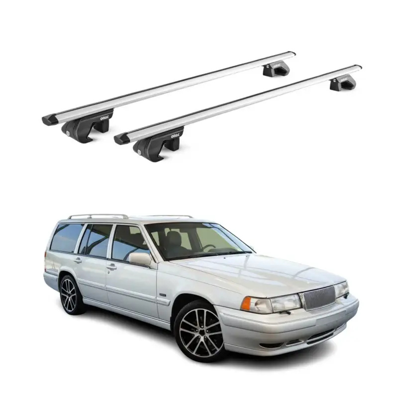 Top-Preis Dachträger Grundtäger für Volvo V90 1997-1999 5 tür 90kg Alu Silber 2 tlg ABE
