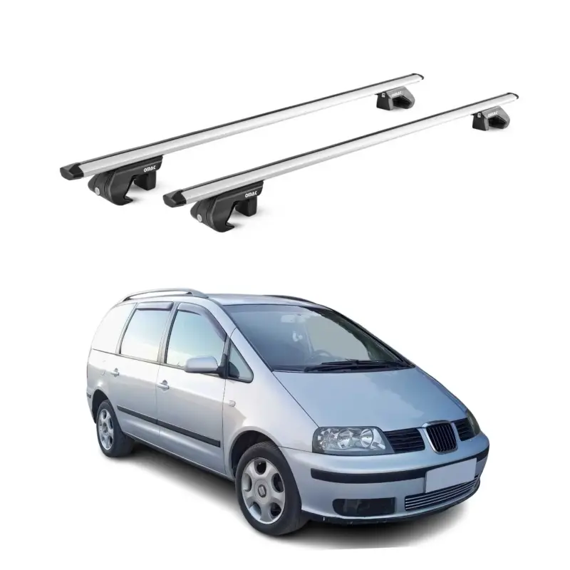 Highlight Dachträger Grundtäger für Seat Alhambra 1996-2020 5 tür 90kg Alu Silber 2x ABE
