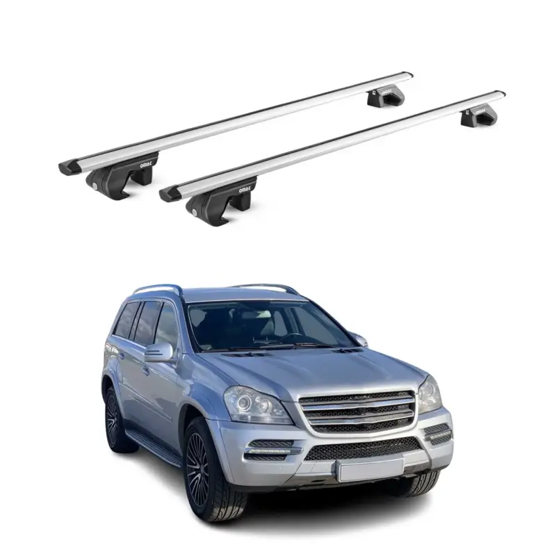 Dachträger Grundtäger für Mercedes GL Klasse X164 2006-2012 90kg Alu Grau 2x ABE Aktuell