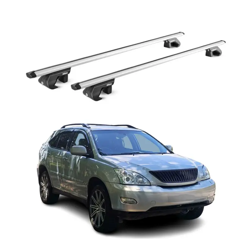 Ausverkauf Dachträger Grundtäger für Lexus RX 2003-2015 5 tür 90kg Alu Silber 2 tlg ABE