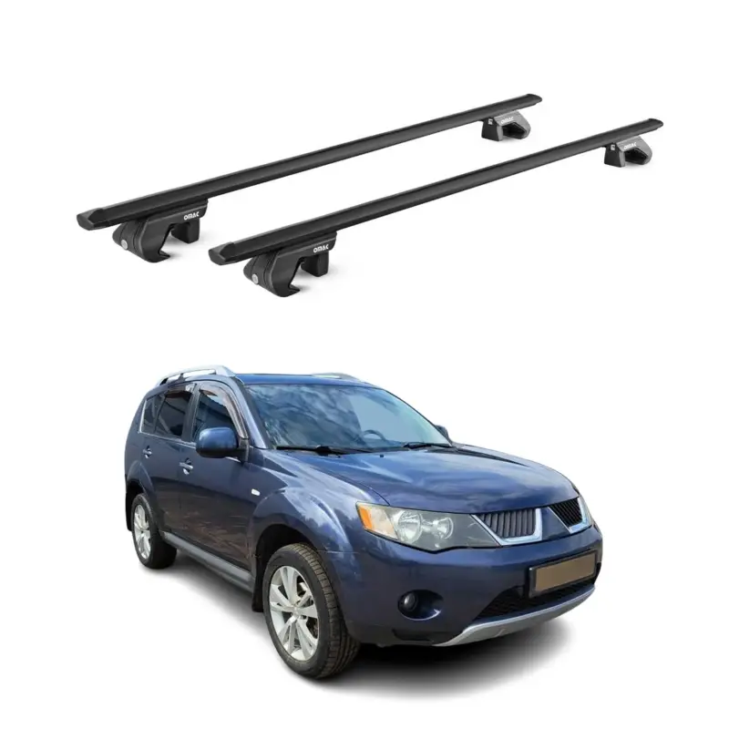 Dachträger für Mitsubishi Outlander 2006-2012 5 tür 90kg Alu Schwarz 2x ABE Kracherpreis