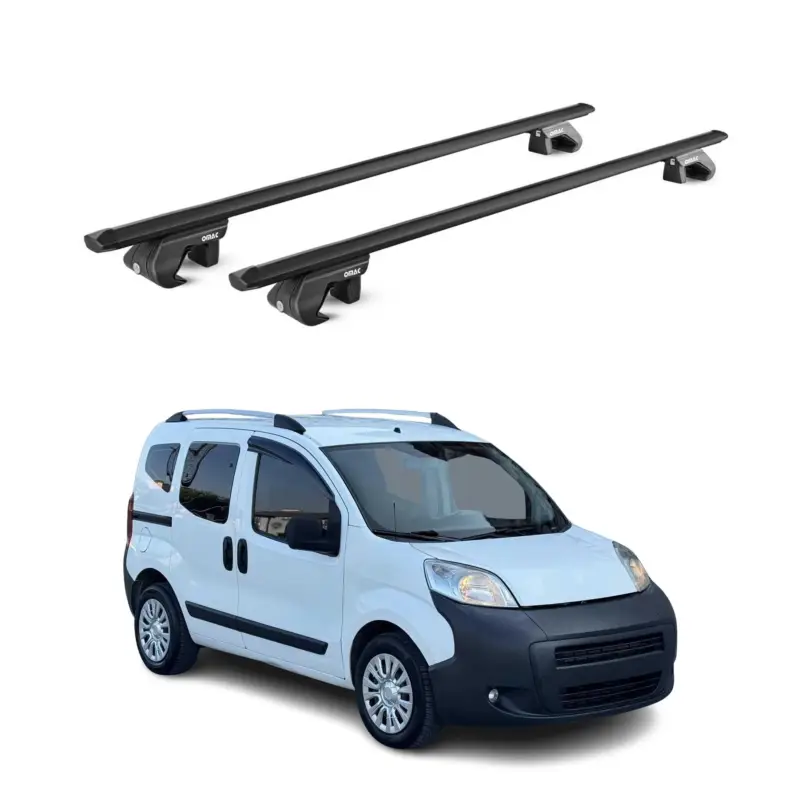 Meistverkauft Dachträger Grundtäger für Peugeot Bipper 2007-2017 3-5 tür 90kg Alu Schwarz ABE