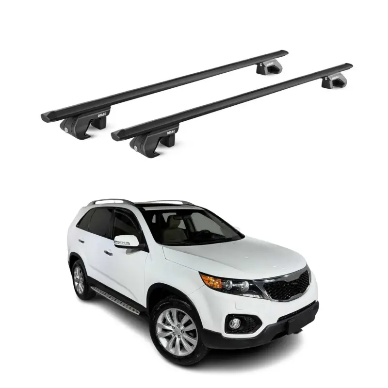 Dachträger Grundtäger für Kia Sorento 2009-2014 90kg Aluminium Schwarz 2 tlg ABE Kracherpreis