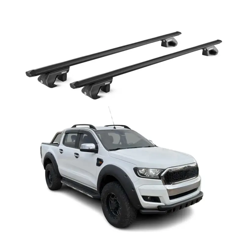 Dachträger Grundtäger für Ford Ranger 2011-2022 4 tür 90kg Alu Schwarz 2 tlg ABE Jetzt Bestellen