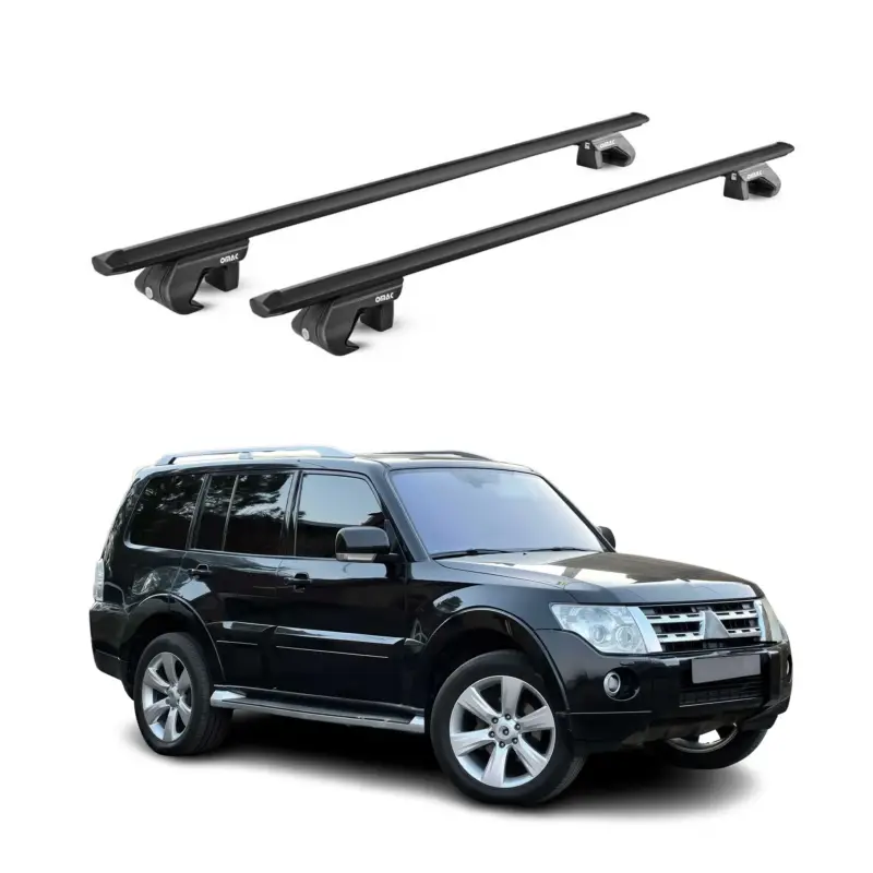 Schneller Versand Dachträger für Mitsubishi Pajero IV 2006-2021 3-5 tür 90kg Alu Schwarz 2x ABE