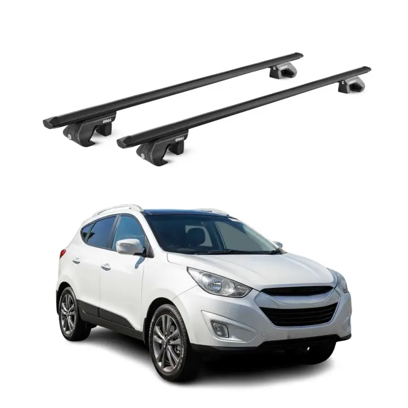 Sale Dachträger Grundtäger für Hyundai IX35 LM 2010-2015 5 tür 90kg Alu Schwarz ABE