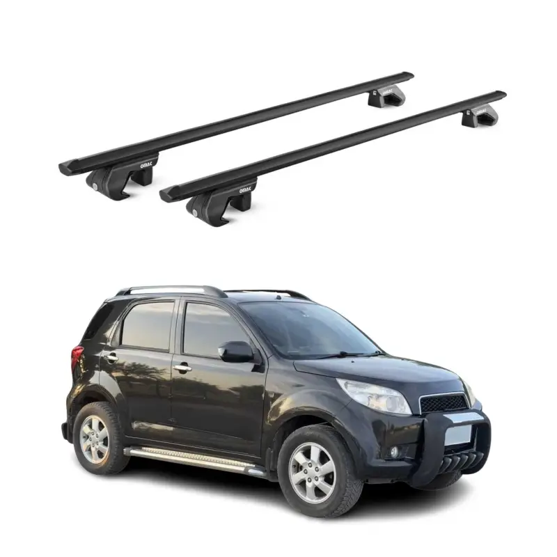 Highlight Dachträger Grundtäger für Daihatsu Terios 2006-2017 90kg Alu Schwarz 2 tlg ABE