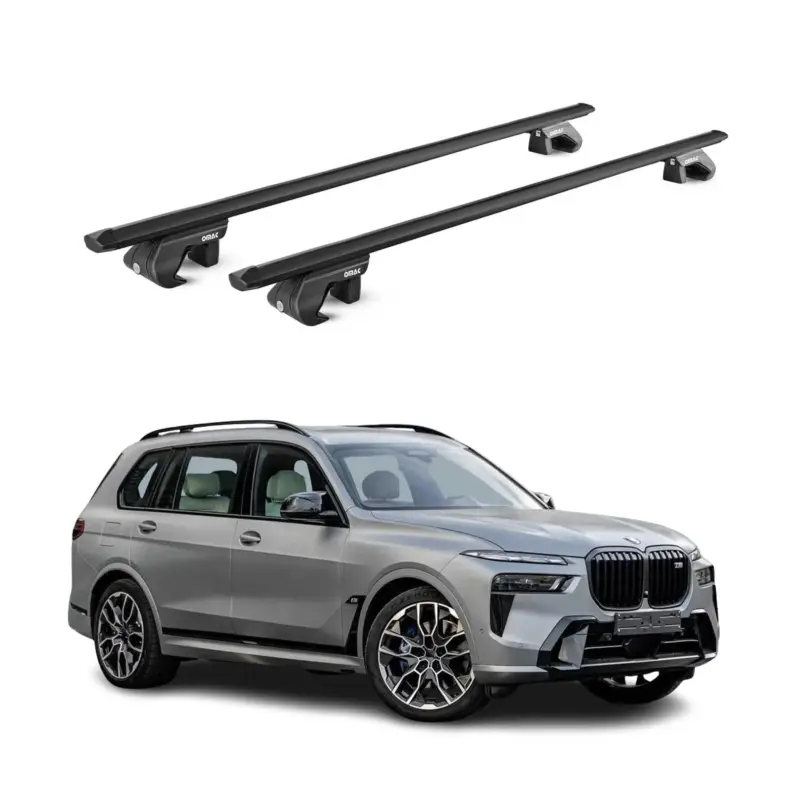 Dachträger Grundtäger für BMW X7 G07 2018-2026 5 tür 90kg Alu Schwarz 2 tlg ABE Begrenztes Angebot
