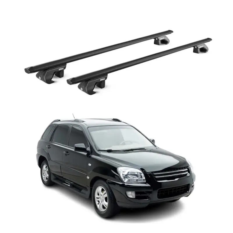 Expressversand Dachträger Grundtäger für Kia Sportage JE 2004-2010 5 tür 90kg Alu Schwarz ABE