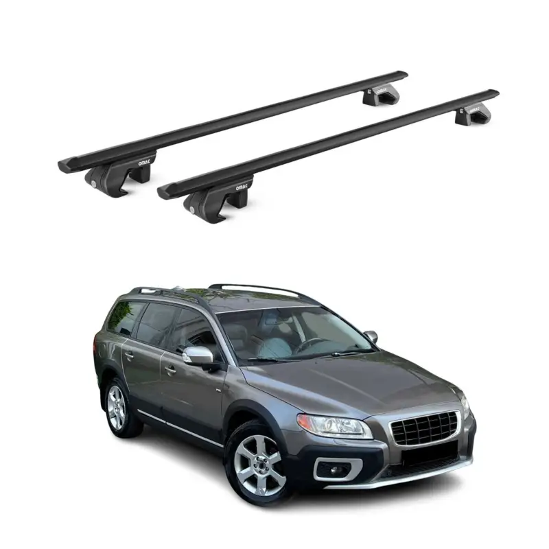 Bestseller Dachträger Grundtäger für Volvo XC70 mk3 2007-2016 5 tür 90kg Alu Schwarz 2x ABE