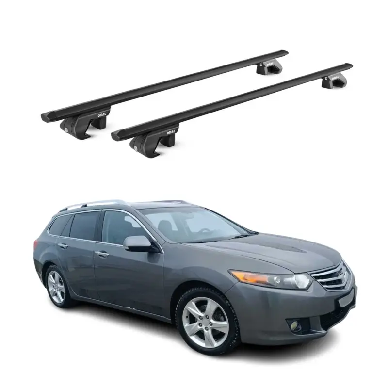 Günstig Dachträger Grundtäger für Honda Accord Kombi 1997-2015 5tür 90kg Alu ABE Schwarz