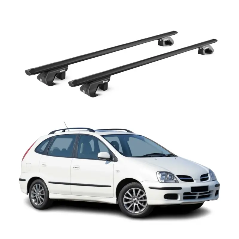Echt Dachträger für Nissan Almera Kombi 2000-2006 5 tür 90kg Alu Schwarz 2x ABE