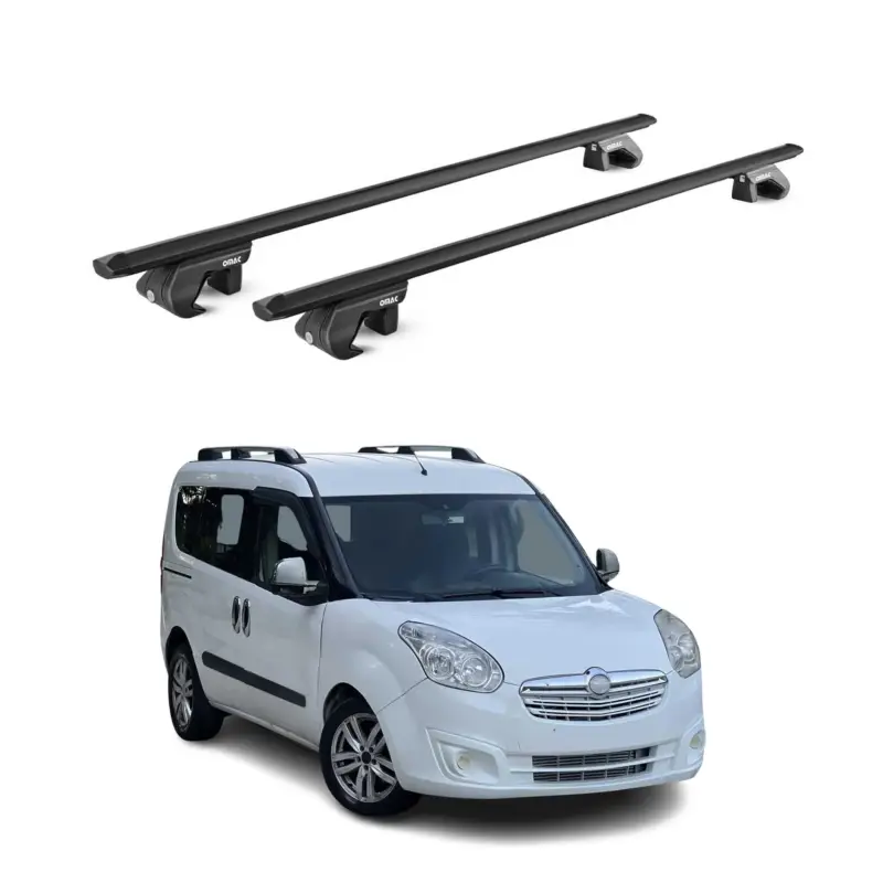 Markenprodukt Dachträger Grundtäger für Opel Combo D 2011-2018 5 tür 90kg Alu Schwarz 2x ABE