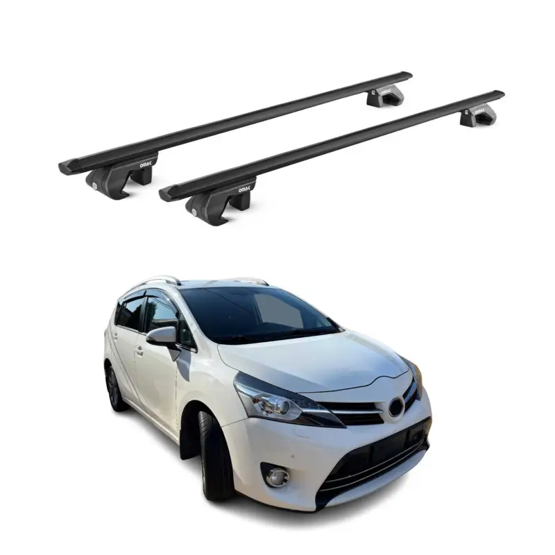 Aktuell Dachträger Grundtäger für Toyota Verso 2009-2018 5 tür 90kg Alu Schwarz 2x ABE