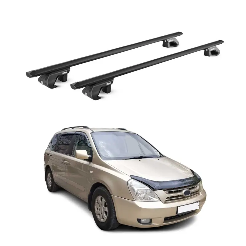 Highlight Dachträger Grundtäger für Kia Grand Carnival VQ 2006-2012 90kg Alu Schwarz ABE
