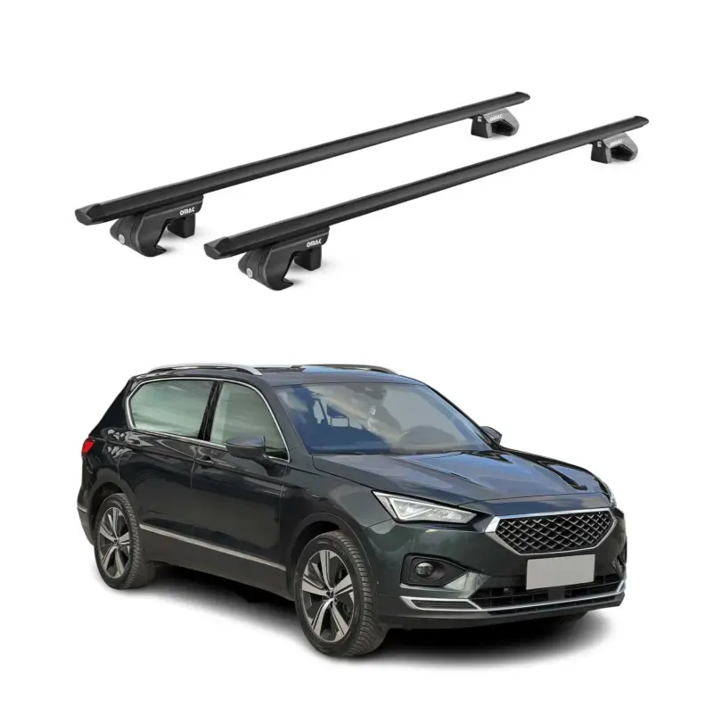 Heißes Angebot Dachträger Grundtäger für Seat Tarraco 2018-2024 5 tür 90kg Alu Schwarz 2x ABE