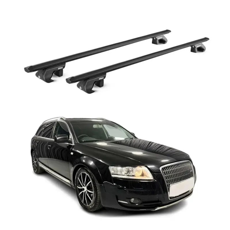 Dachträger für Audi A6 C6 C7 Allroad 2006-2018 5 tür 90kg Alu Schwarz 2x ABE Aktuell