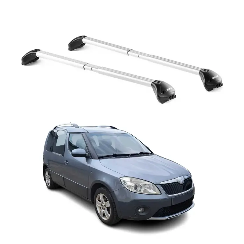 Dachträger für Skoda Roomster / Praktik / Scout 2006-2015 5 tür 100kg Silber 2x Super-Preis