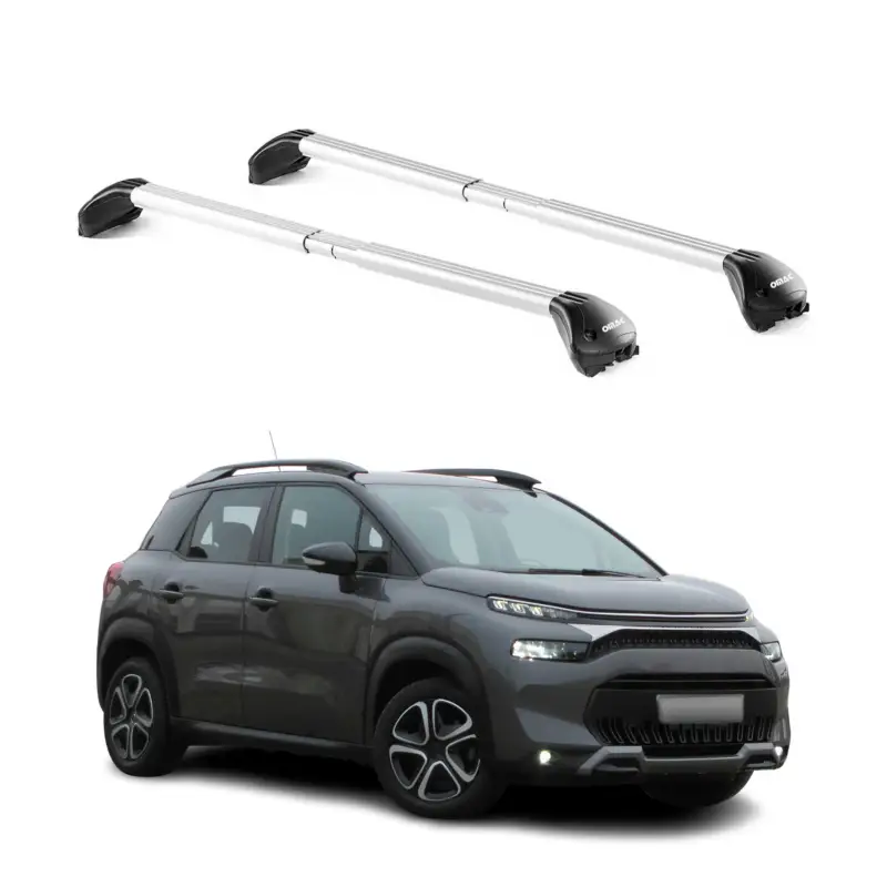 Preisreduziert Dachträger für Citroen C3 Aircross 2017-2024 5 tür 100kg Alu Silber 2x ABE
