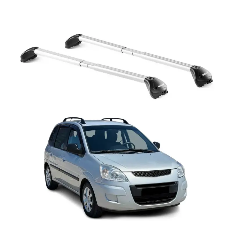 Dachträger Grundtäger für Hyundai Matrix 2001-2010 100kg Alu Silber 2 tlg ABE Rabatt