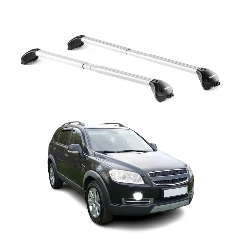 Billig Dachträger Grundtäger für Chevrolet Captiva 2006-2016 5 tür 100kg Alu Silber ABE