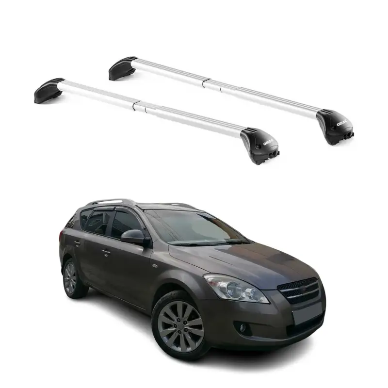 Sonderaktion Dachträger Grundtäger für Kia Cee'd Kombi ED 2007-2012 5tür 100kg Alu ABE Silber