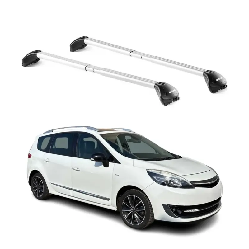 Dachträger Grundtäger für Renault Scenic mk3 2009-2016 5tür 100kg Alu ABE Silber Top-Seller