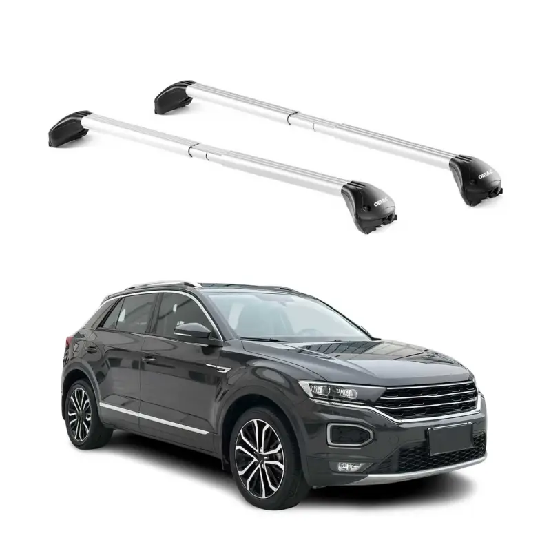 Neue Ware Dachträger Grundtäger für VW T-Roc 2017-2025 100kg Aluminium Grau 2x ABE