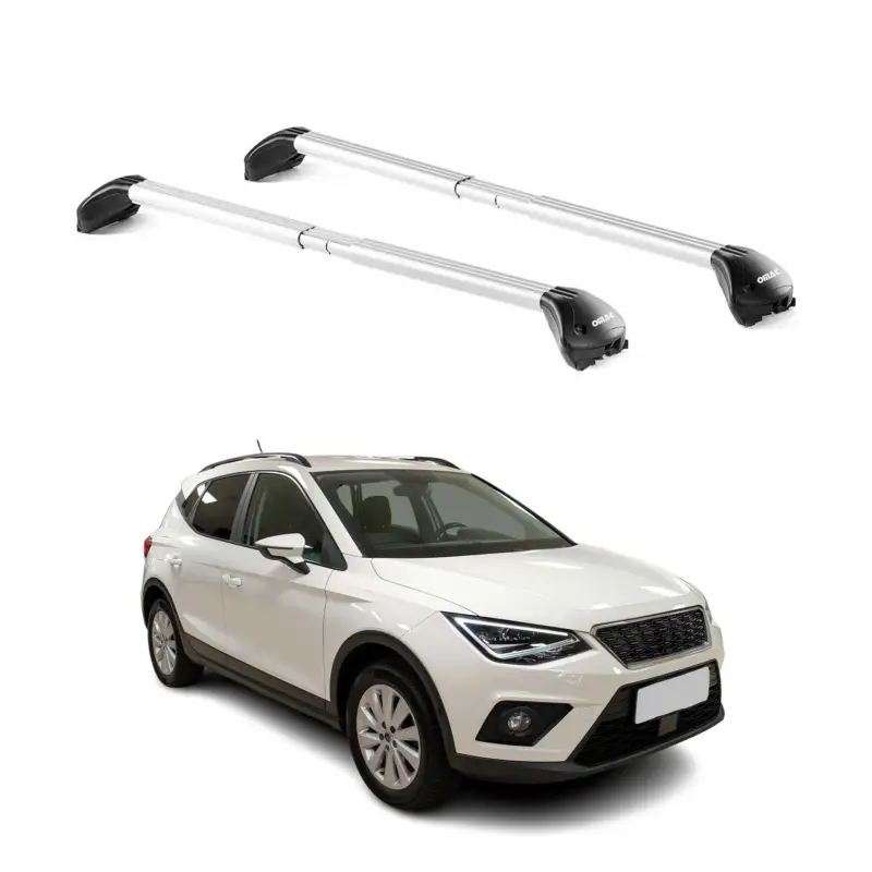 Meistverkauft Dachträger Grundtäger für Seat Arona 2017-2026 5 tür 100kg Alu Silber 2 tlg ABE