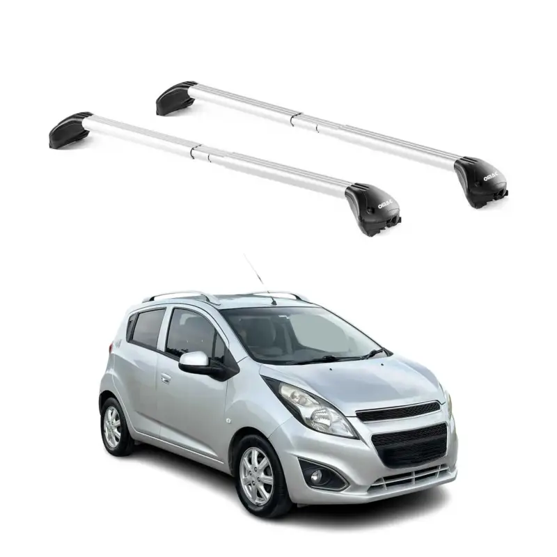Garantierte Lieferung Dachträger für Chevrolet Spark M300 2010-2015 5 tür 100kg Alu Silber 2x ABE