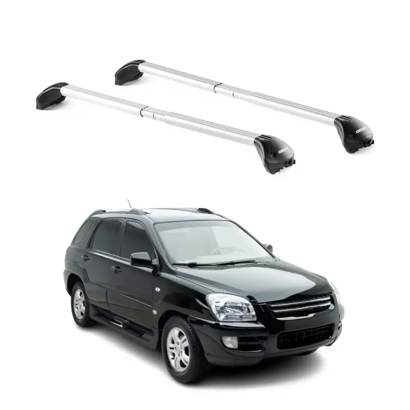 Dachträger Grundtäger für Kia Sportage JE 2004-2010 5 tür 100kg Alu Grau 2x ABE Nur Für Kurze Zeit