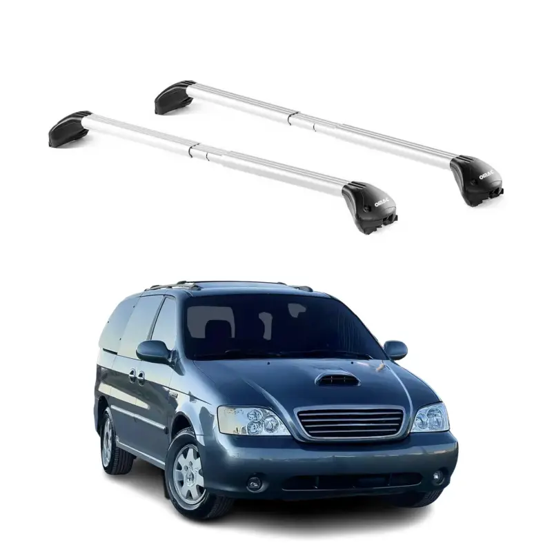 Wochenendangebot Dachträger Grundtäger für Kia Carnival 1998-2014 5 tür 100kg Alu Silber 2x ABE
