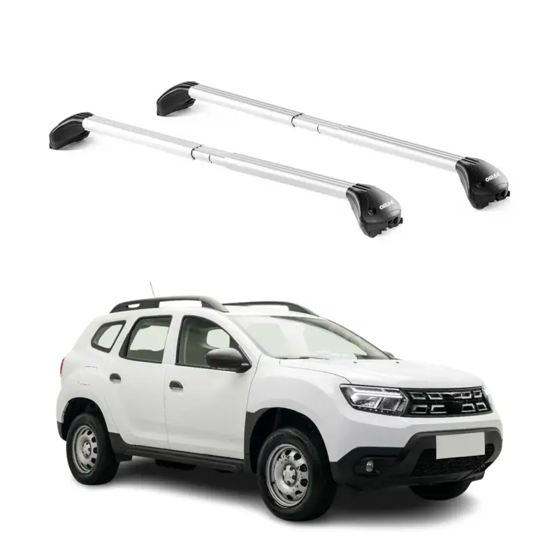 Angebot Dachträger Grundtäger für Dacia Duster mk2 2018-2024 100kg Alu Silber 2 tlg ABE