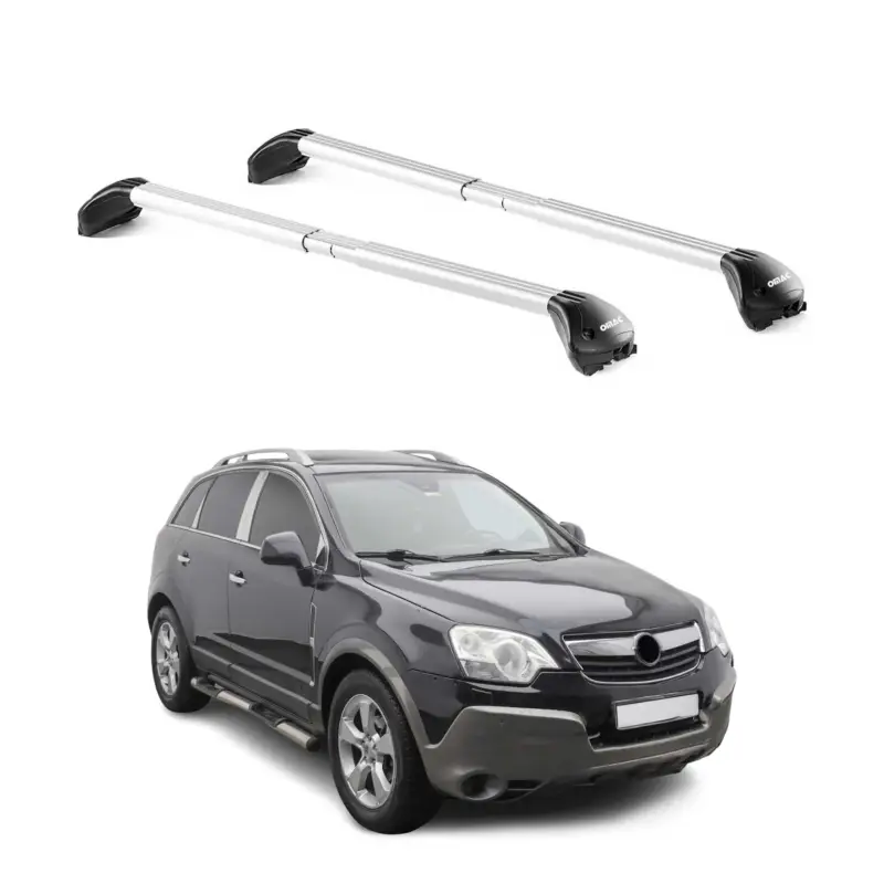 Zertifiziert Dachträger Grundtäger für Opel Antara 2006-2015 5 tür 100kg Alu Silber 2 tlg ABE