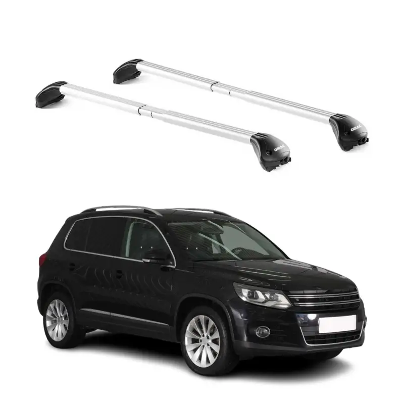 Dachträger Grundtäger für VW Tiguan 2007-2023 5 tür 100kg Alu Silber 2x ABE Sale