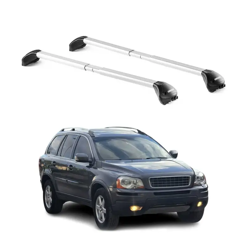 Echt Dachträger Grundtäger für Volvo XC90 mk1 2002-2014 5 tür 100kg Alu Silber 2x ABE
