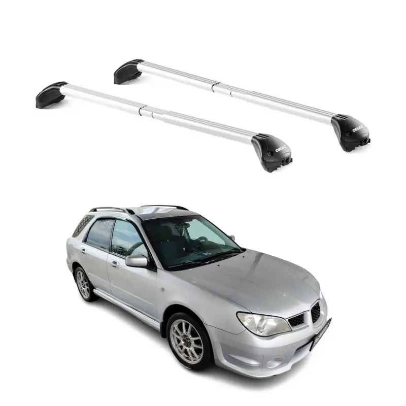Dachträger für Subaru Impreza Kombi 1992-2011 5 tür 100kg Alu Silber 2x ABE Solange Der Vorrat Reicht