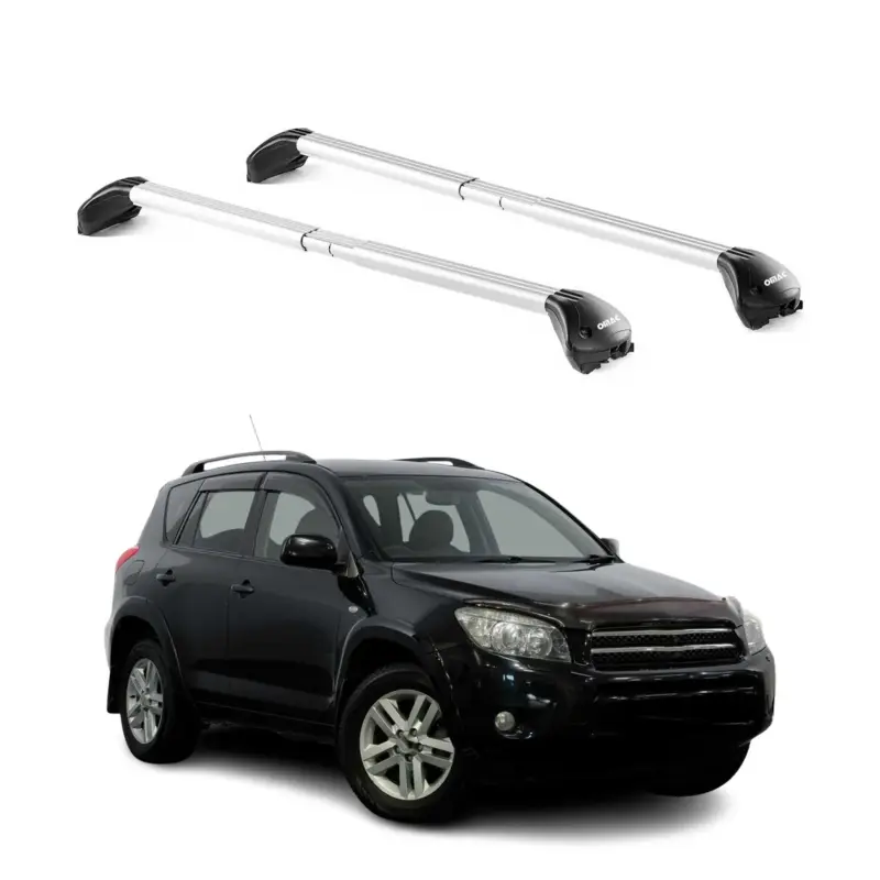 Günstig Dachträger Grundtäger für Toyota RAV4 2005-2018 5 tür 100kg Alu Silber 2 tlg ABE