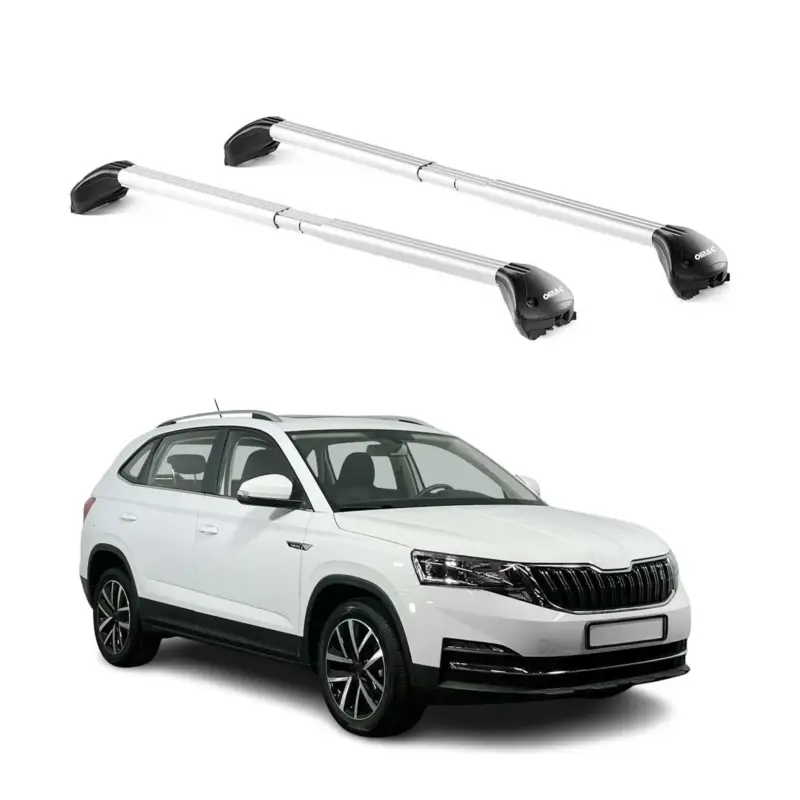 Preisreduziert Dachträger Grundtäger für Skoda Kamiq 2019-2026 5 tür 100kg Alu Silber 2 tlg ABE