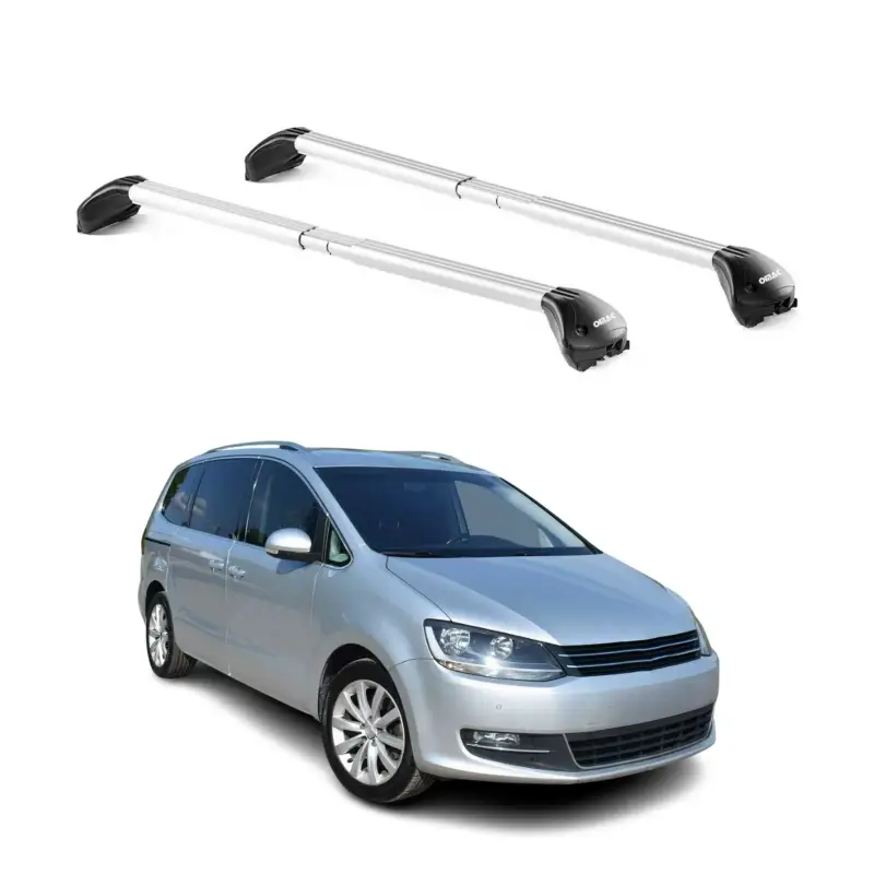 Neue Ware Dachträger Grundtäger für VW Sharan 7N 2010-2022 5 tür 100kg Alu Silber 2x ABE