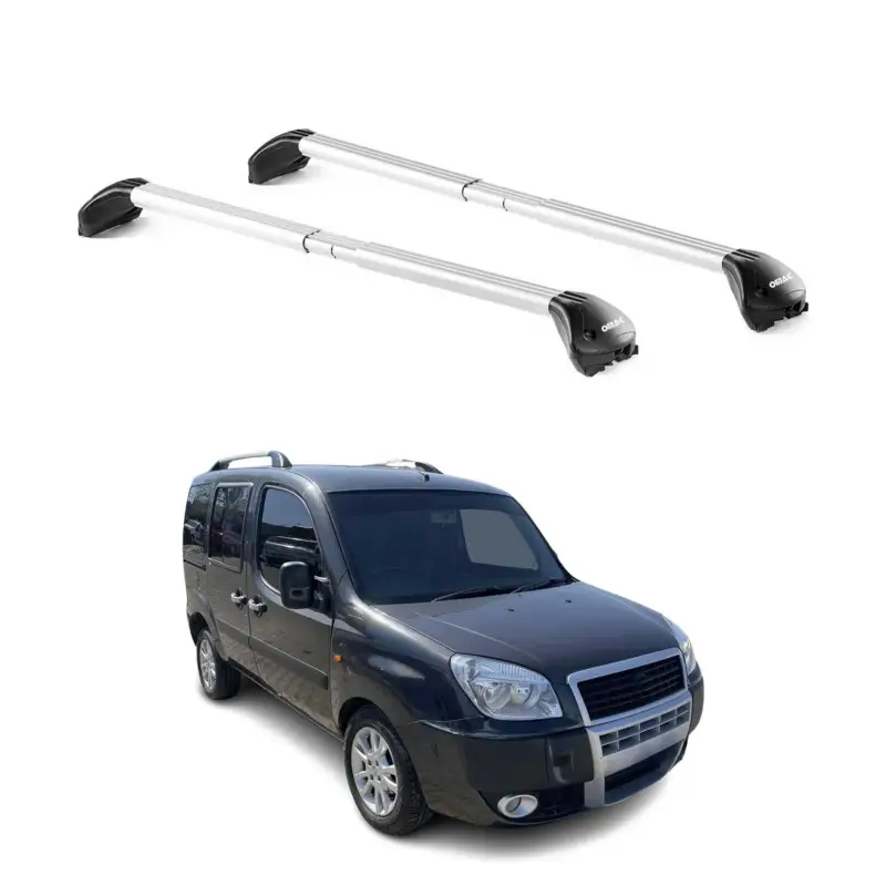 Dachträger Grundtäger für Fiat Doblo Malibu 2001-2010 5 tür 100kg Alu Silber ABE Finale Aktion