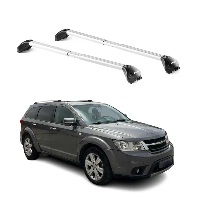 Dachträger Grundtäger für Fiat Freemont 2011-2016 100kg Alu Silber 2 tlg ABE Geprüft